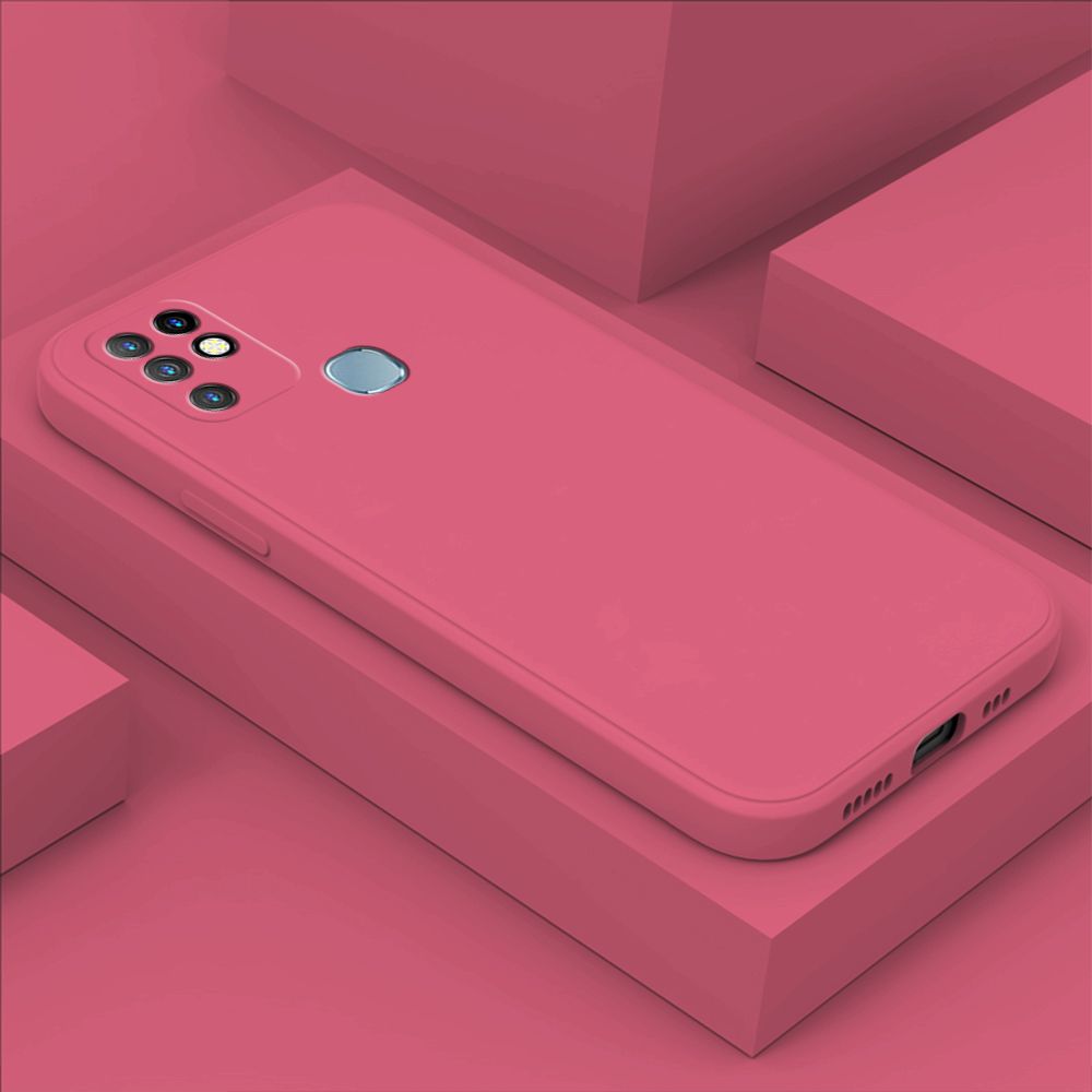Hontinga for Infinix Hot 10 Case Thin Soft Luxury Square Liquid Silicone Phone Case Candy Cover