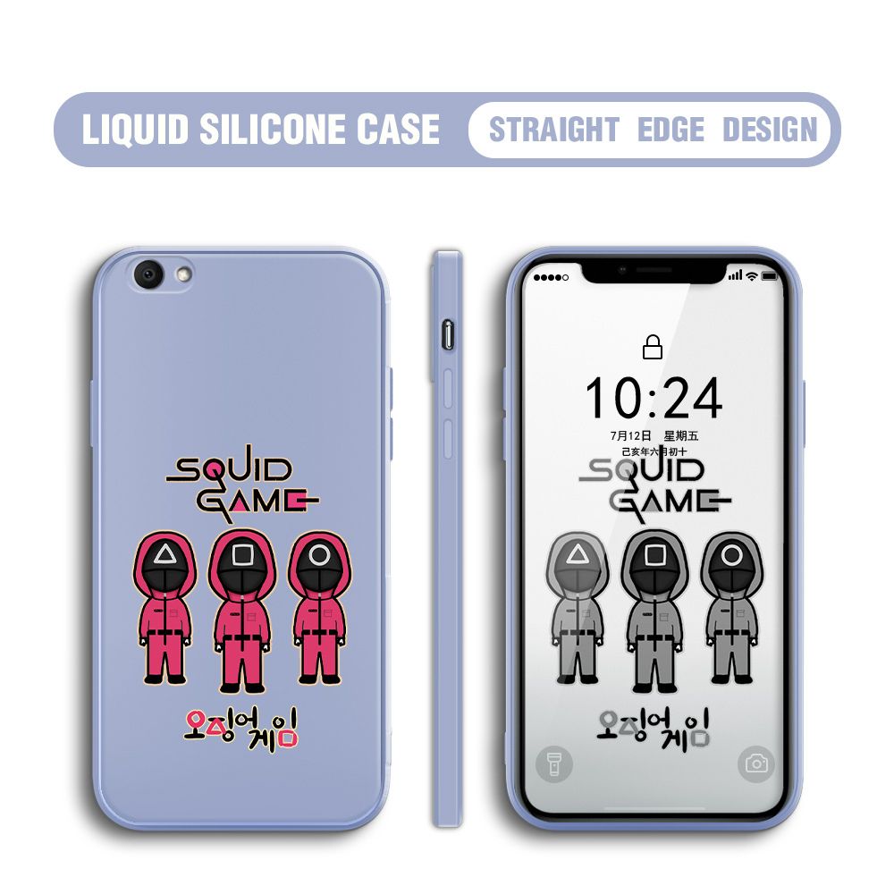 UCUC for Vivo V5s Case Trend Cartoon Korean Squid Phone Cover Liquid Silicone Case Phone Protective Case