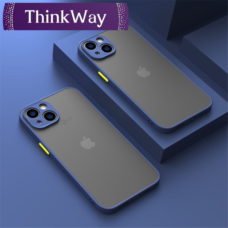 Shockproof Bumper Armor Matte Clear Case For iPhone 13 12 11 Pro Max XR X S 7 8 Plus SE Mini Luxury Soft Silicon Hard Back Cover