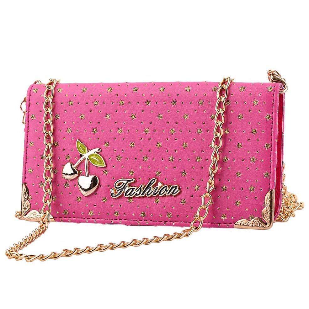 Fashion Cherry Stars CrossBody Bag Phone Case With Chain For iPhone6splus