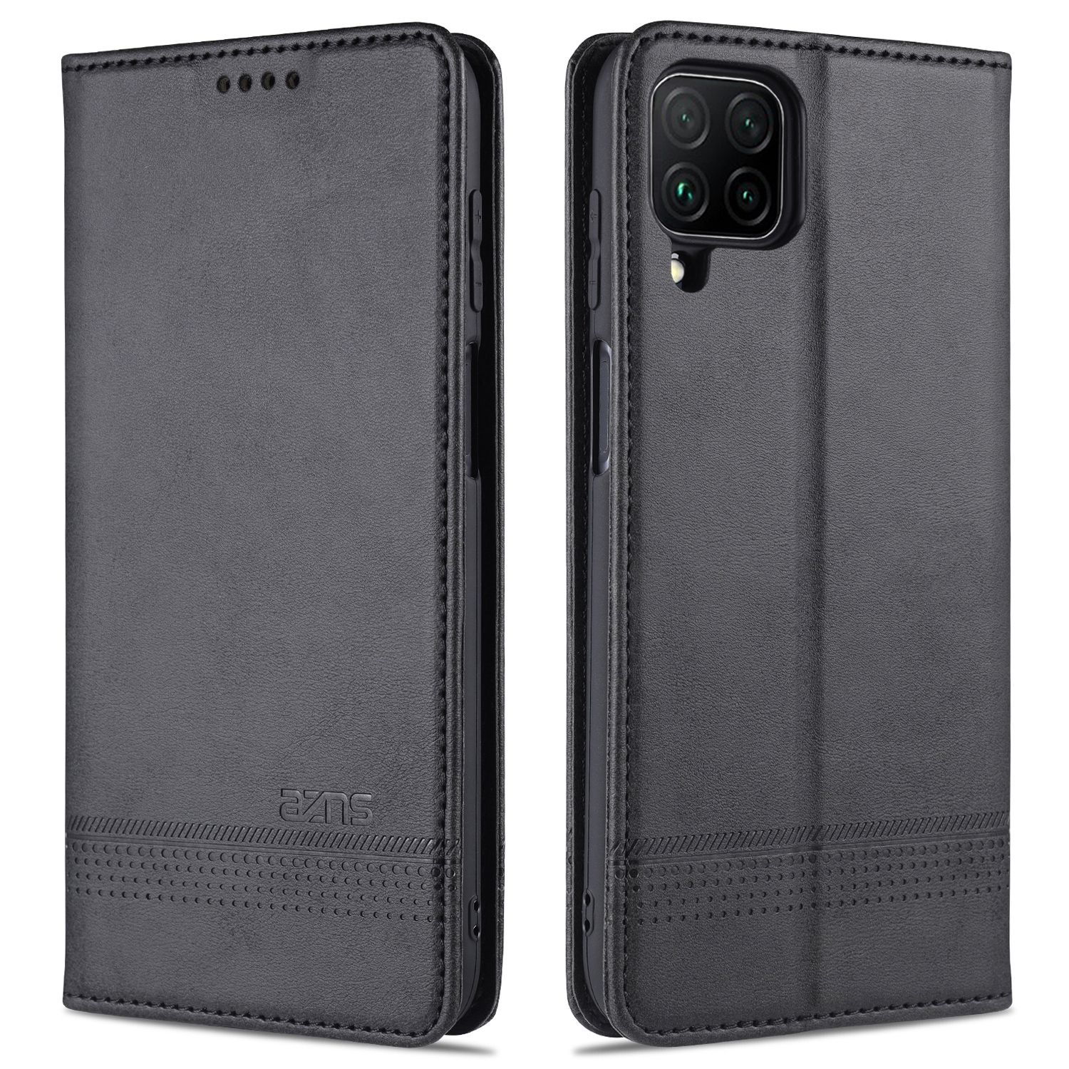 Leather Case for Samsung Galaxy A12 5G Vintage Flip Wallet Card Slots Magnetic Closure TPU Inner Stand Cover