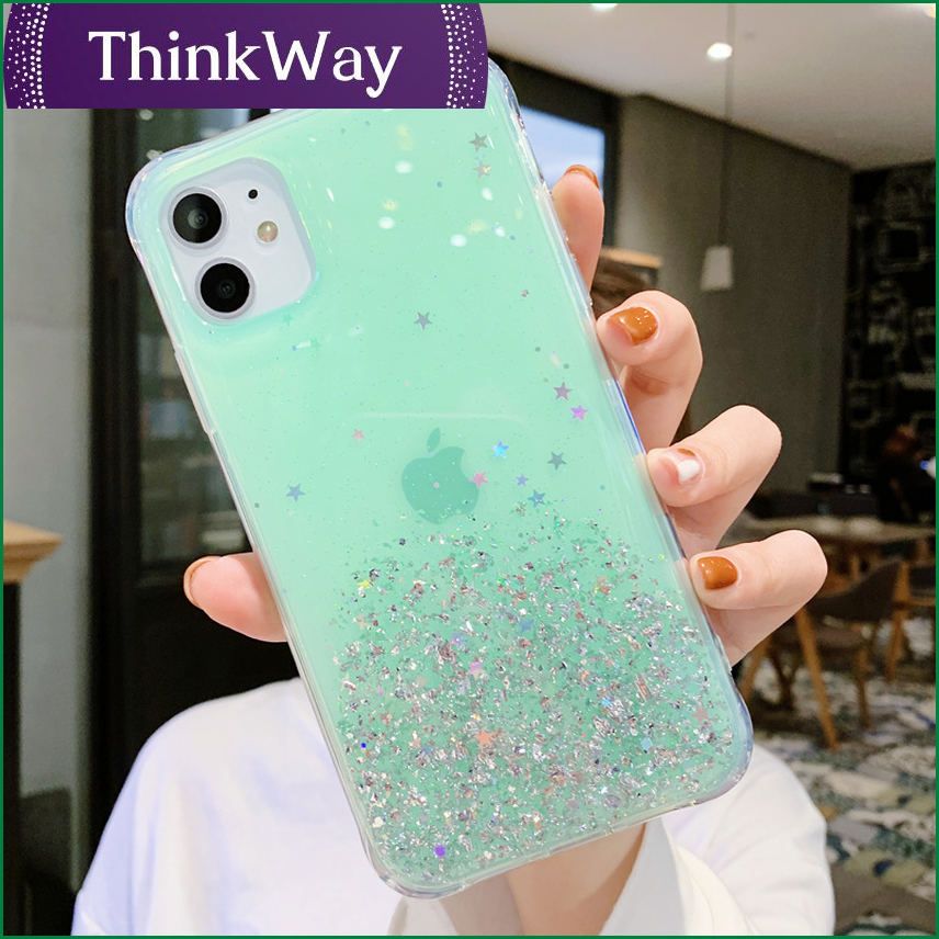 Huawei P50Pro mobile phone shell creative glue star glory 60 protective sleeve Nova9 suitable for X30 transparent glitter