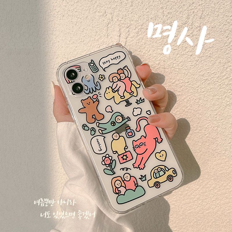 Cute Cartoon Pattern Case Soft Silicone Cover Mobile Phone Protective Case