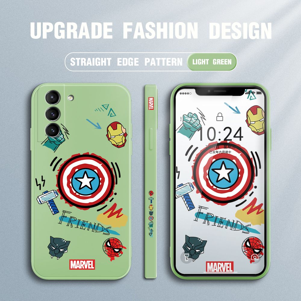 UCUC for Samsung Galaxy S21 Plus 5G Back Cover Creative Shield Ultra Thin Soft Luxury Square Multicolor Liquid Silicone Phone Case