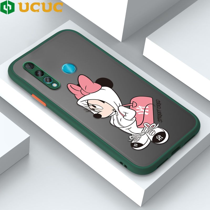 UCUC for Huawei Nova 4 Back Cover Satchel Minnie Frosted Transparent Hard Phone Case Thin Shockproof Full Cover Camera Protect Case