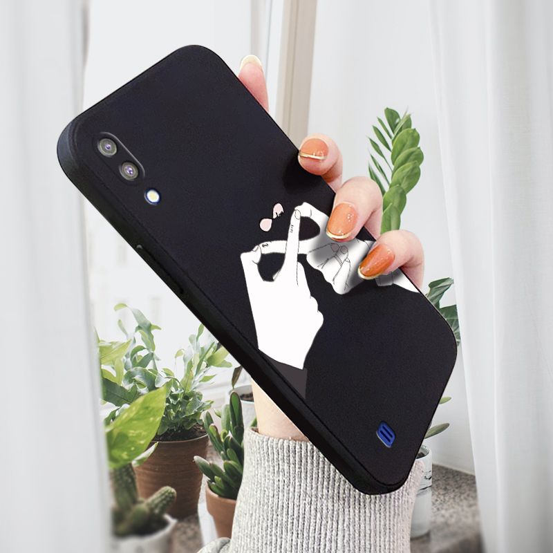 AMORVOR for Samsung Galaxy M10 Back Cover Love Infinity Side design Soft Case Liquid Silicone Phone Cases