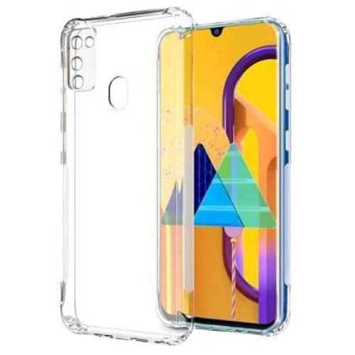 Phone Back Cover Bumper Case For Samsung Galaxy M31  (Transparent, White, Grip Case) - Phone Back Cover