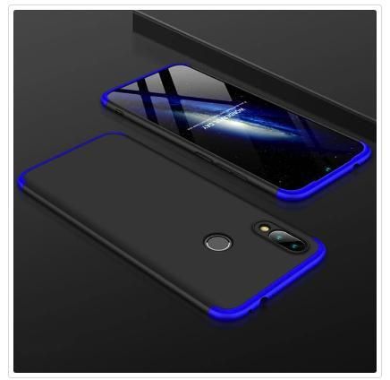 Xiaomi Redmi Note 7 360 Degree GKK Phone Back Cover - Black and Blue