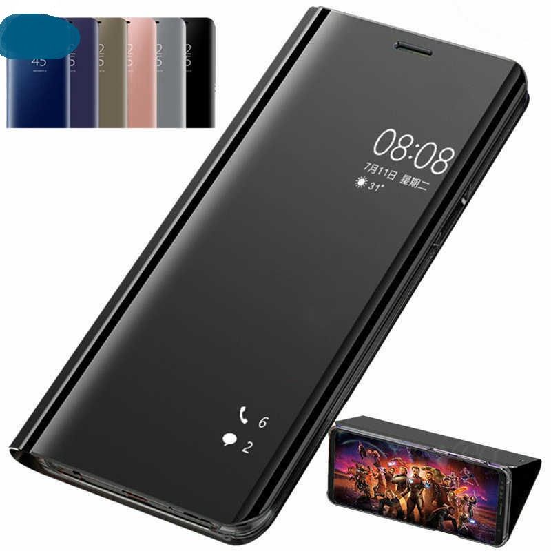 For Samsung Galaxy A03s Flip Casing Luxury Plating Mirror Clamshell Samsung Galaxy A03s Flip Case Inner PU Leather Built-in Stand Clear View Flip Cover - মোবাইল ফোন - Phone