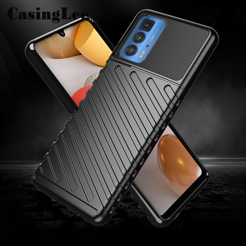 Casinglee for Motorola Edge 20 Pro Phone Case Luxury Bumper Transparent Silicone Shockproof Back Cover Anti-knock Moto Edge 20 Pro Cases