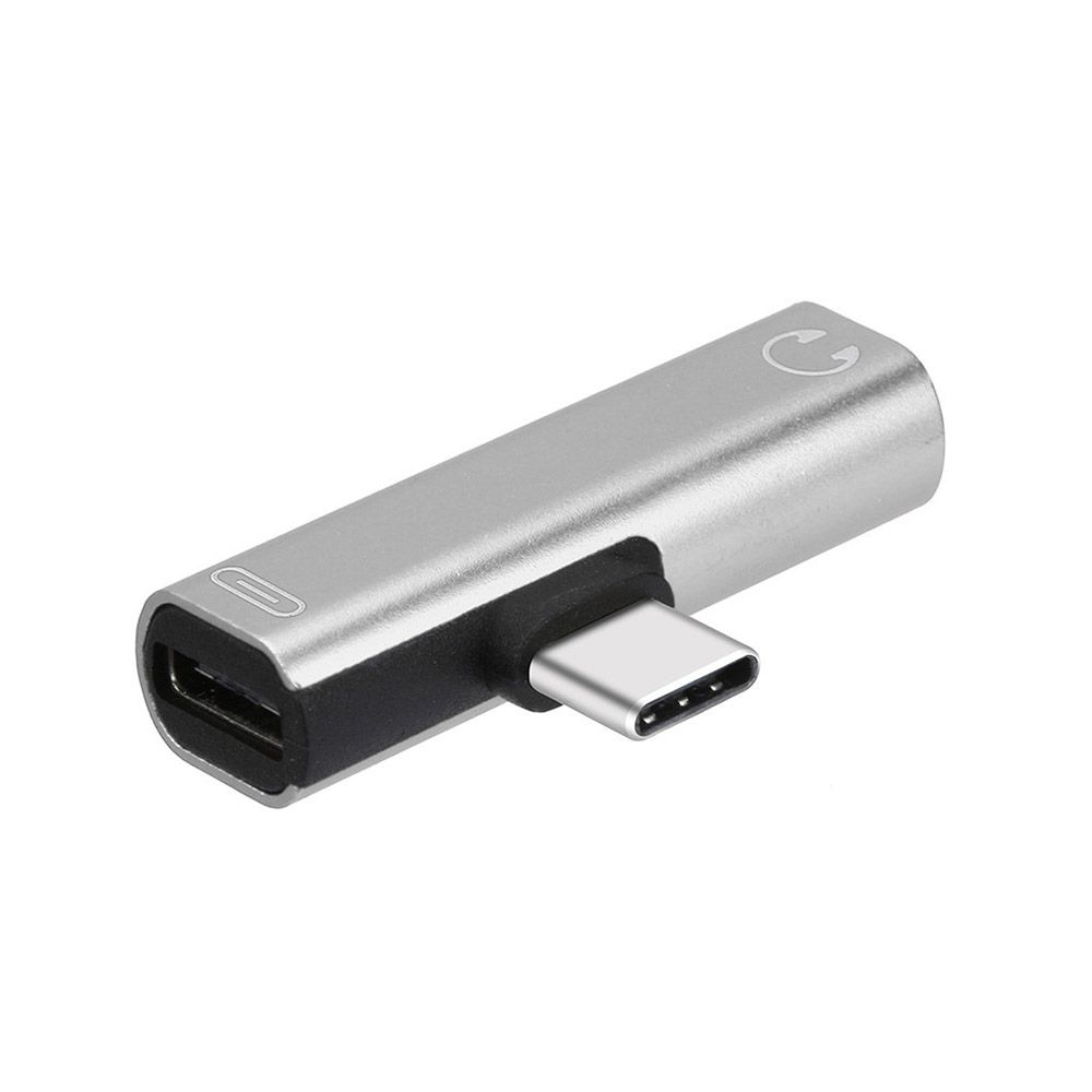 T-shaped Headphone USB C to 3.5mm Audio Adapter, 2 in 1 Type C to 3.5mm Headphone Jack Converter, USB C Headphone Adapter and Charger