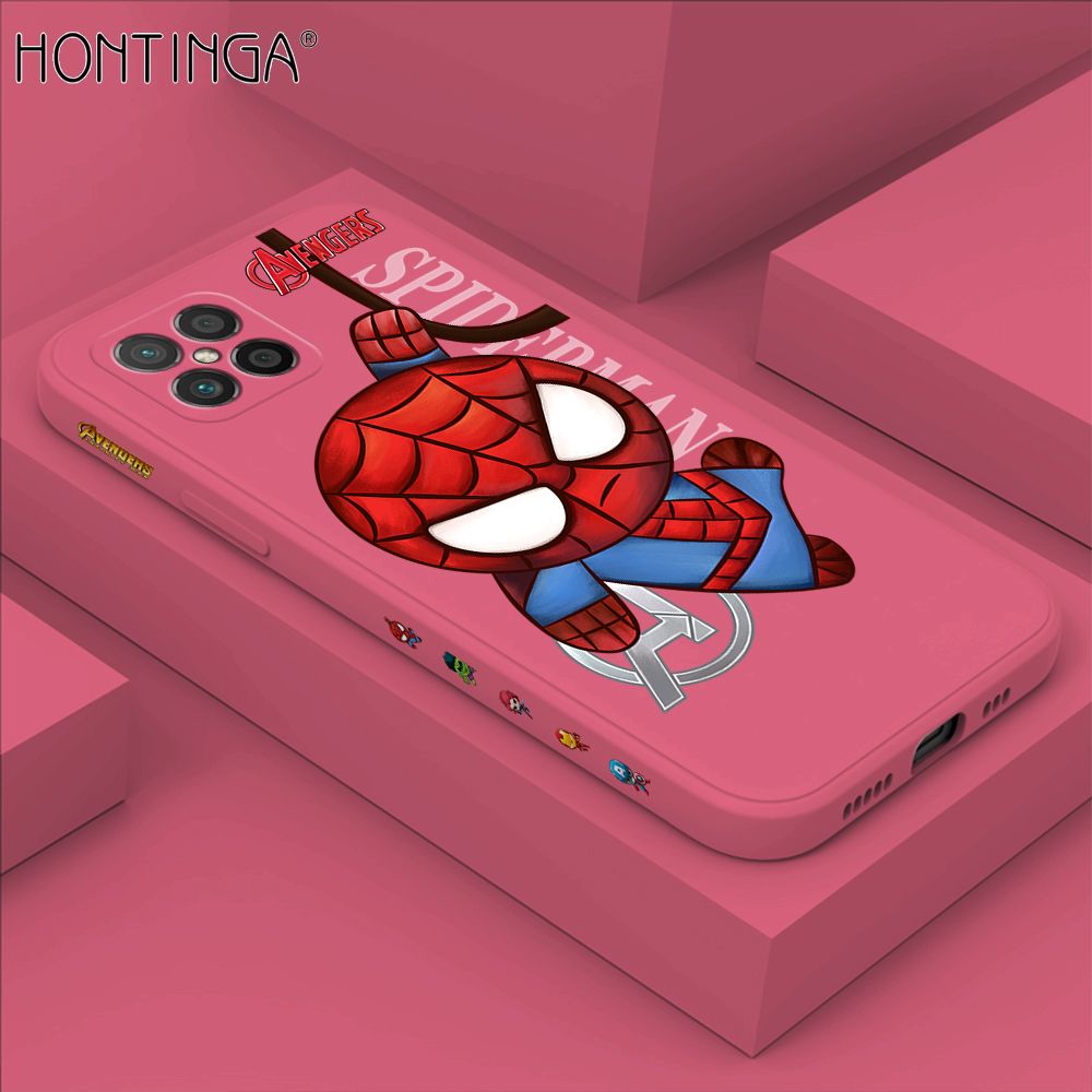 Hontinga for Huawei Nova 8 SE Case Side Design Cartoon Little Spider Back Cover Soft Square Edge Pattern Liquid Silicone Trend Phone Cases