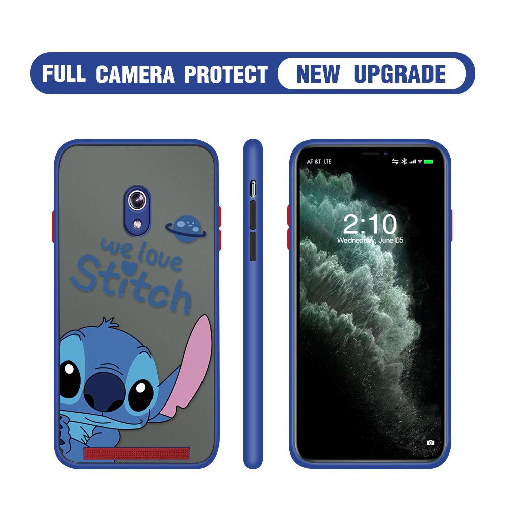 Hontinga for ASUS 6 Case Cute Cartoon Cases Edge Frosted Transparent Phone Cover