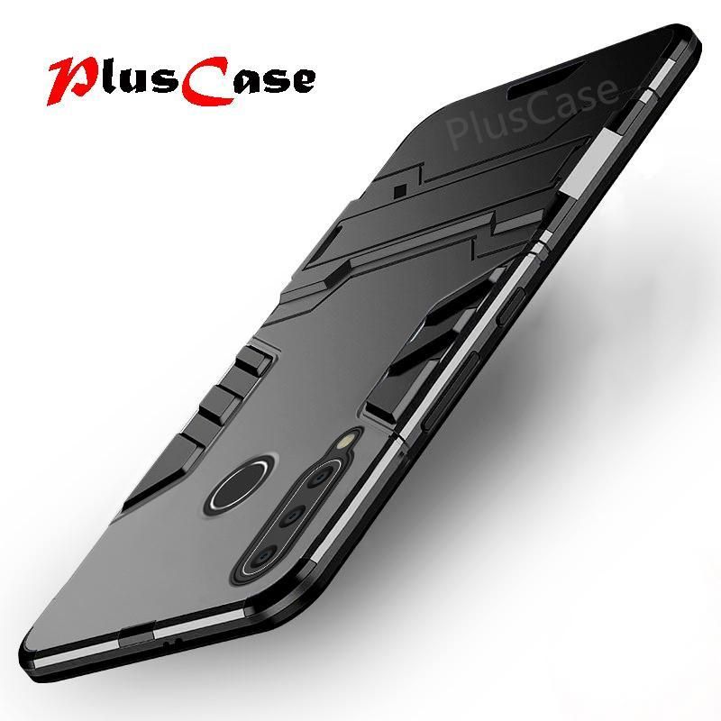 Huawei  P30 Lite  Holder Case PCSoft TPU Protective Shockproof Frame Armor Support Stand Phone Back Casing
