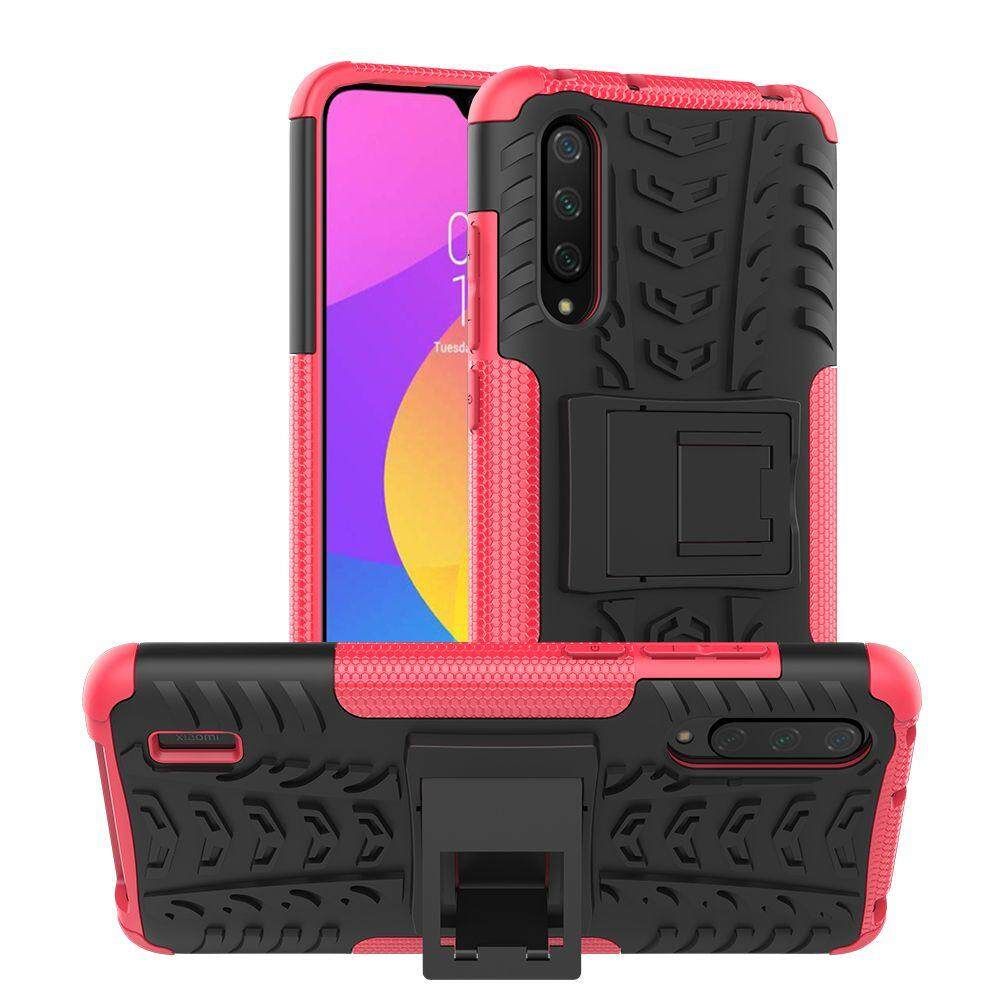 For Xiaomi Mi 9 Lite Dual Layer Heavy Duty Armor Tough Hybrid Shockproof Stand Protective Case Cover