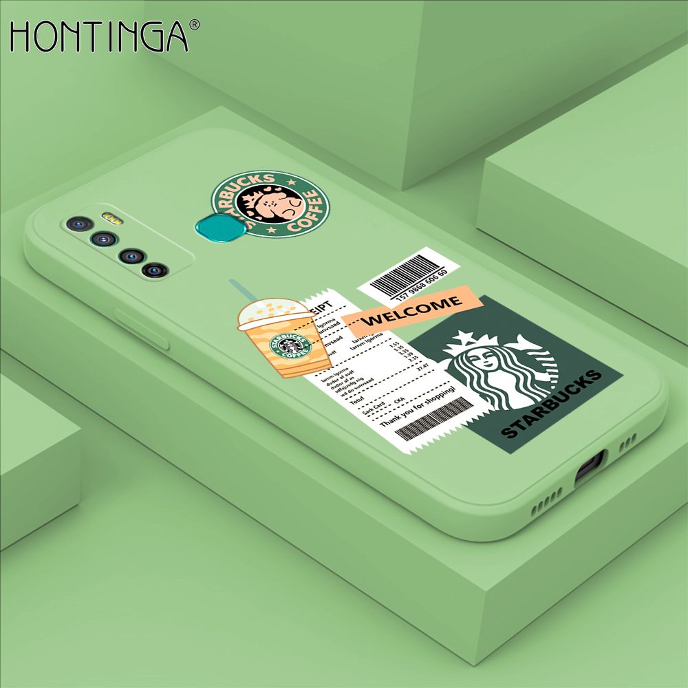 Hontinga for Infinix Hot 9 Case Cartoon Popularity Phone Case Soft Square Edge Silicone Cases Full Lens Cover Shockproof Protection Cover