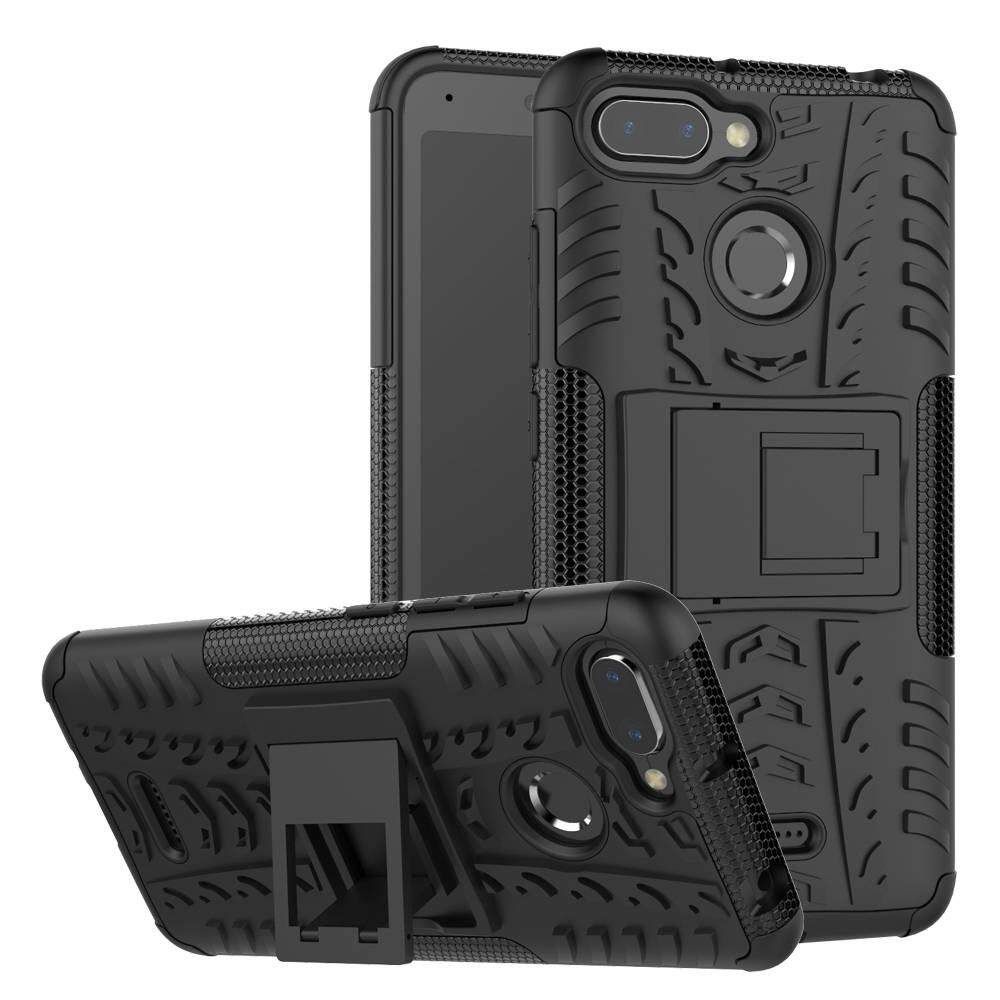 For Redmi 6A Dual Layer Heavy Duty Armor Tough Hybrid Shockproof Stand Protective Case Cover