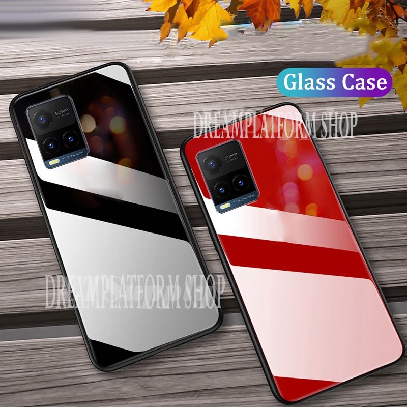 VIVO Y21 - (100% Premium Quality) DESIGNED IN HONG KONG Scratchproof Tempered Glass Case Back Cover Casing
