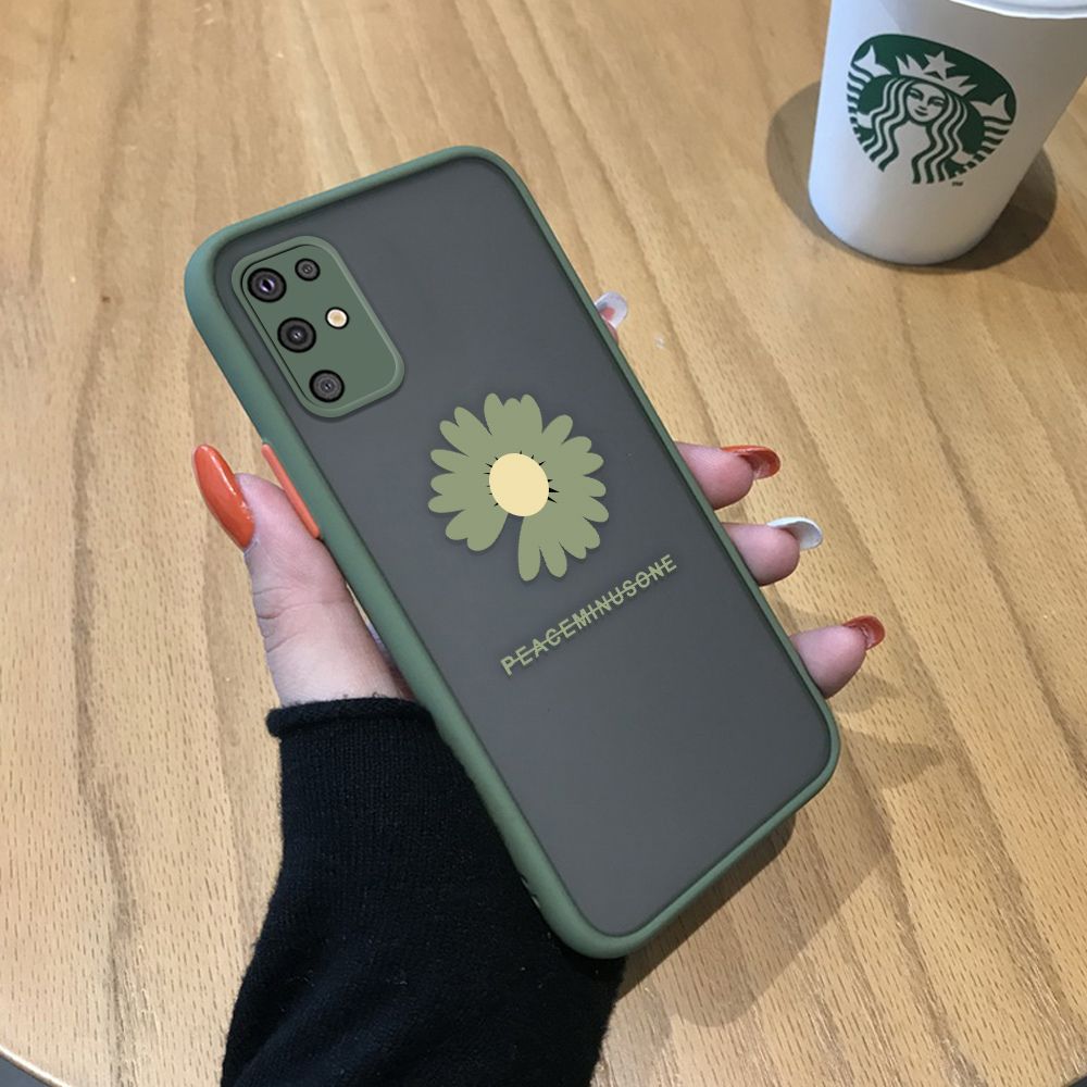 Jizetin for Samsung S20 Plus Back Cover Small Fresh Daisies Mobile Phone Case Ultra Thin Full Lens Protection Phone Case for Girl