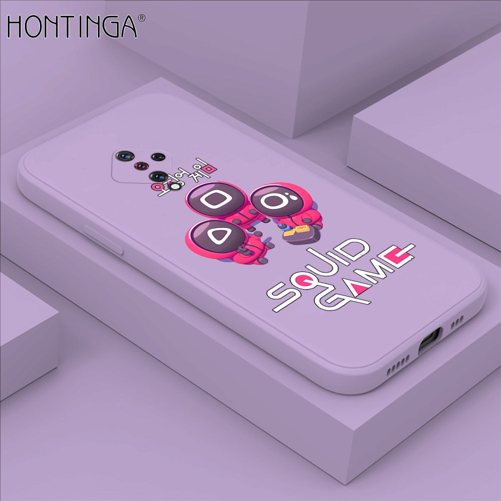 Hontinga for Vivo S1 Pro Case Cute Cartoon Cute Squid Character Phone Cover Square Liquid Silicone Shockproof Phone Protective Case