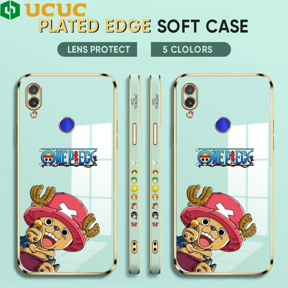 UCUC for Redmi Note 7 Case Creative Cartoon Chopper Luxury 6D Plating Soft Casing Silicone Ultra Thin Phone Cover