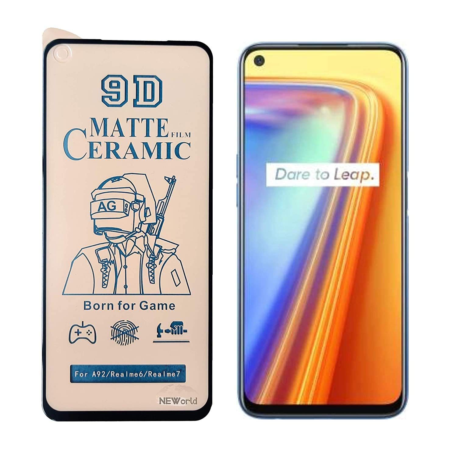 For Oppo Reno 5 Ceramic Matte Finished Tempered Glass Screen Protector - Clear