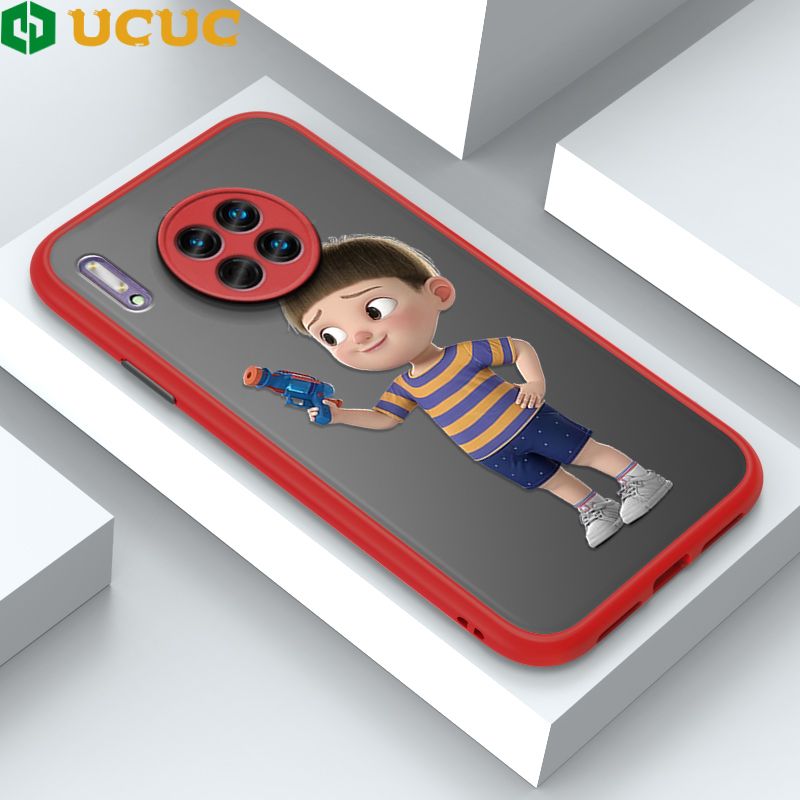 UCUC for Huawei Mate 30 Back Cover Naughty Little boy Frosted Transparent Hard Phone Case Thin Shockproof Full Cover Camera Protect Case