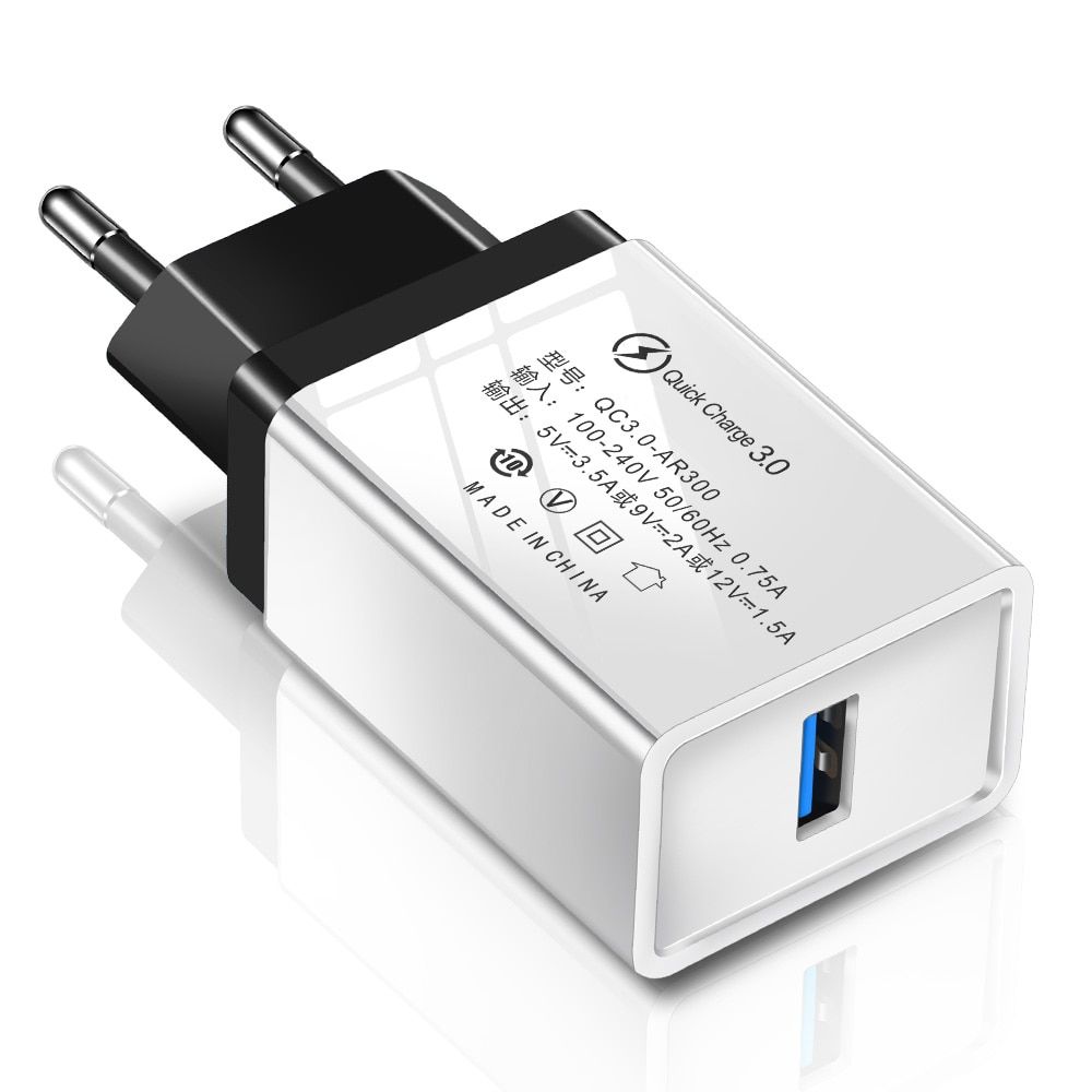 Quick Charge 3.0 4.0 USB Charger EU/US Adapter For iphone12 Samsung Huawei Fast charging Mobile Phone Accessories USB-Chargers