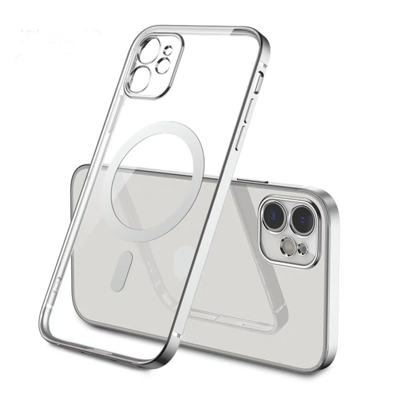 Magsafe Magnetic Wireless Charging Plating Case For iPhone 12 11 Pro Max 12 Mini 13 Back Phone Cover Accessories