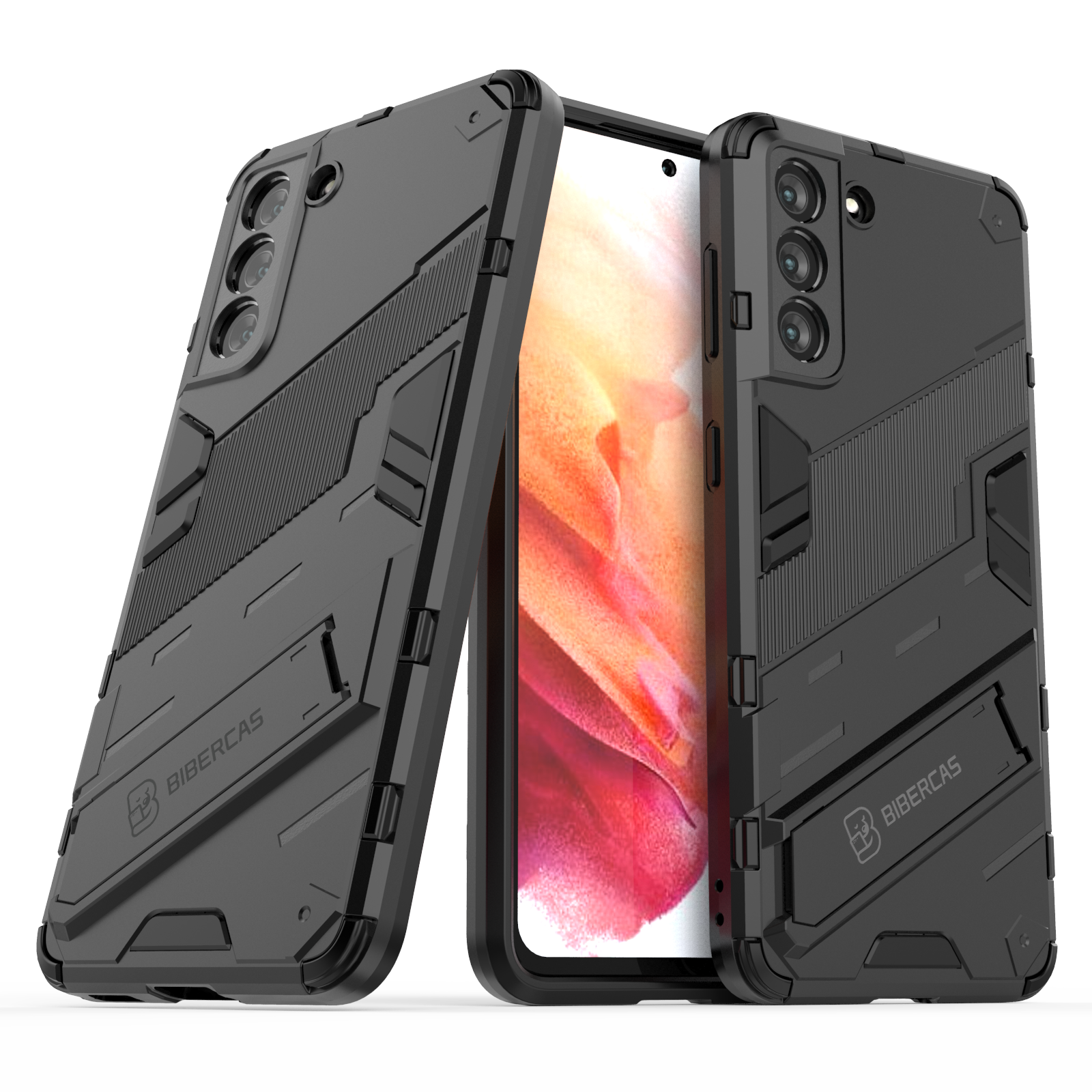 Shockproof Armor Phone Case For Samsung Galaxy S21 Plus 5G Rugged Bracket Anti-Fall Protector Cover