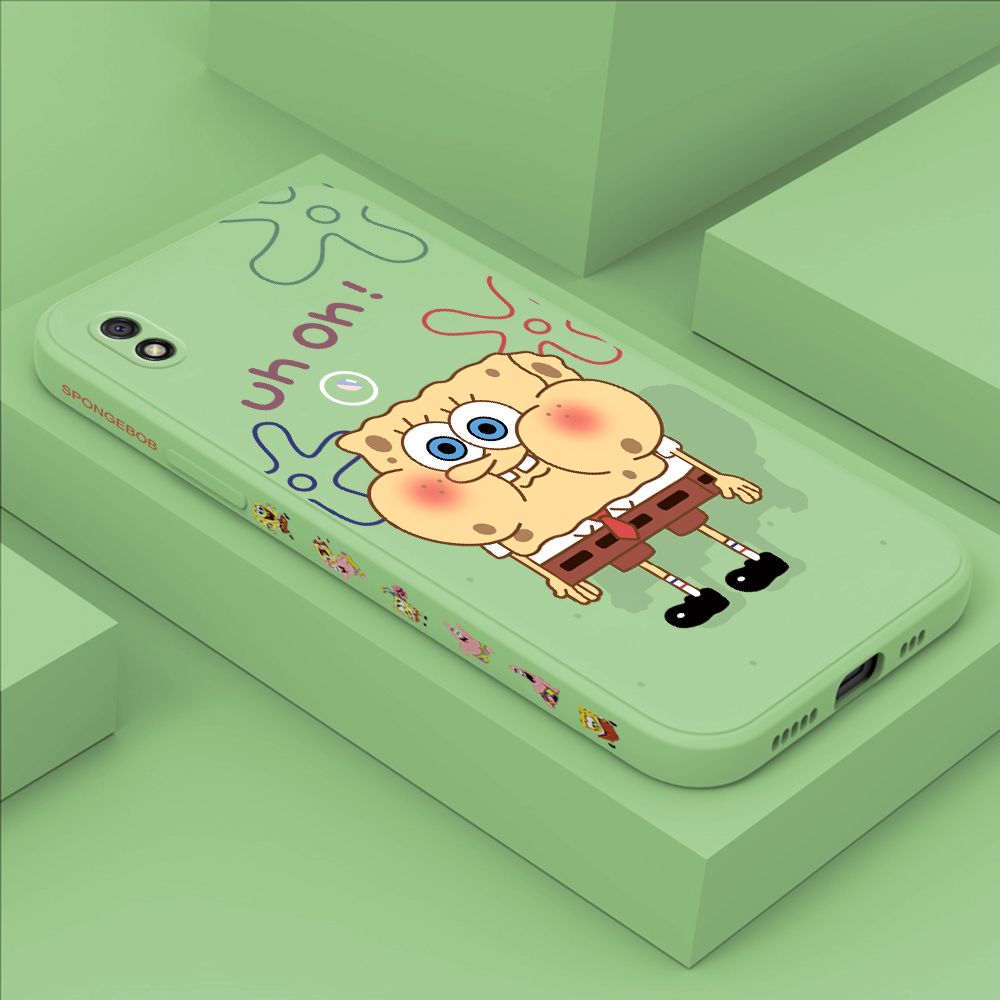 ZeroQiQi for Redmi 9A Case Cartoon Anime Side Printing Cases Soft Liquid Silicone Phone Cover