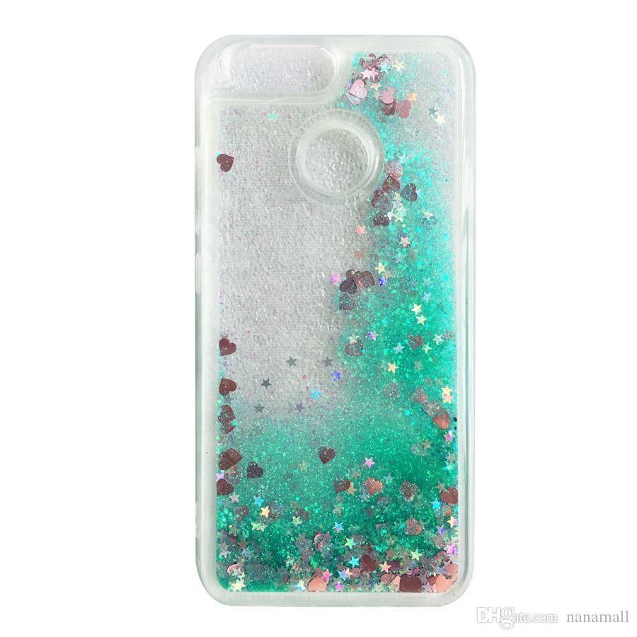 Oppo F9 3D Glitter Back Cover -Green&Transparent