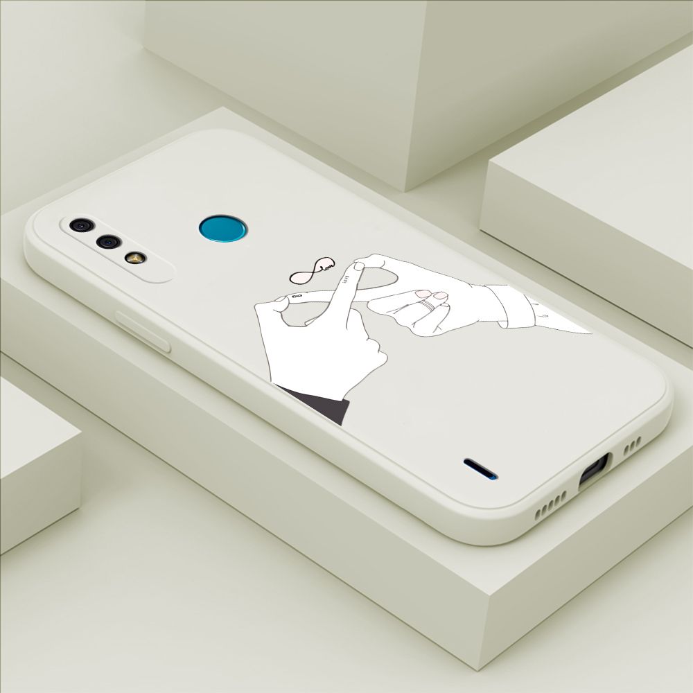 ZeroQiQi for Itel A56/A56 Pro Back Cover Mobius Ring Ultra Thin Soft Luxury Square Multicolor Liquid Silicone Phone Case