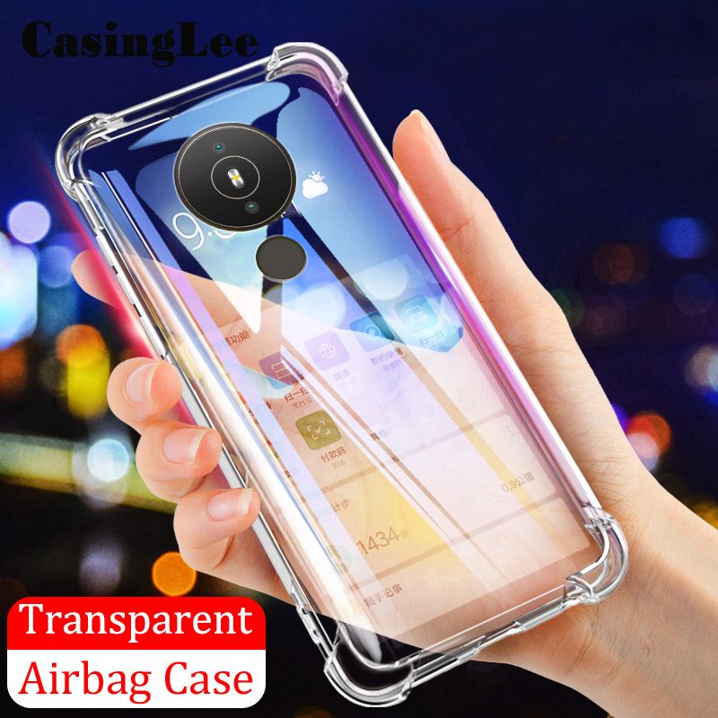 Casinglee for Nokia 1.4 case Soft Transparent Airbag Full Protection clear Back Cover Nokia 1.4 Phone cases cover For girls and Boys
