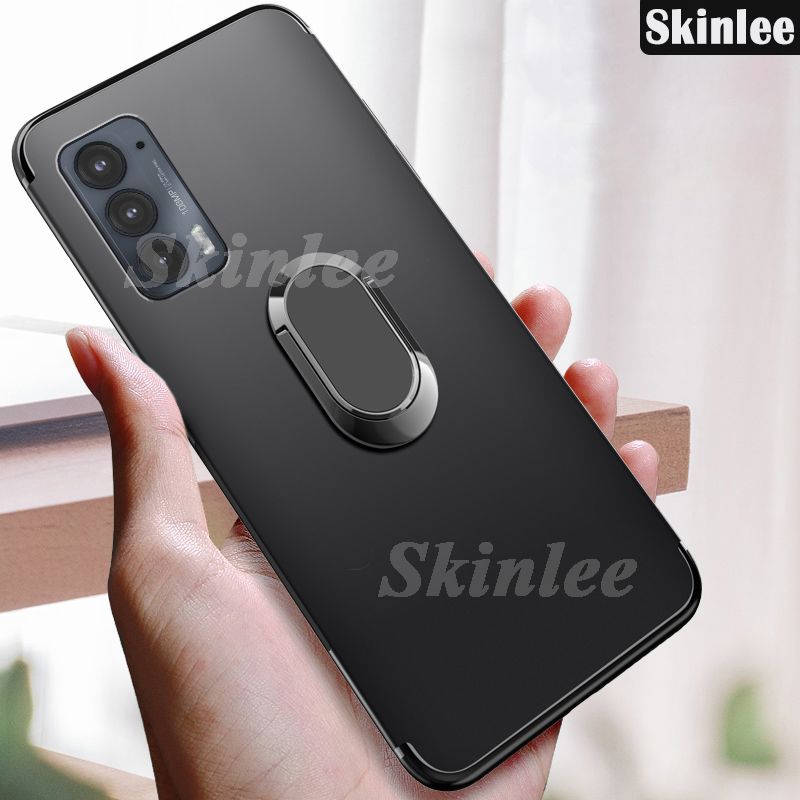 Skinlee Phone Case Motorola Edge 20 Magnetic Stand Cover Bracket Finger Ring Cases for Moto Edge 20 Back Cover