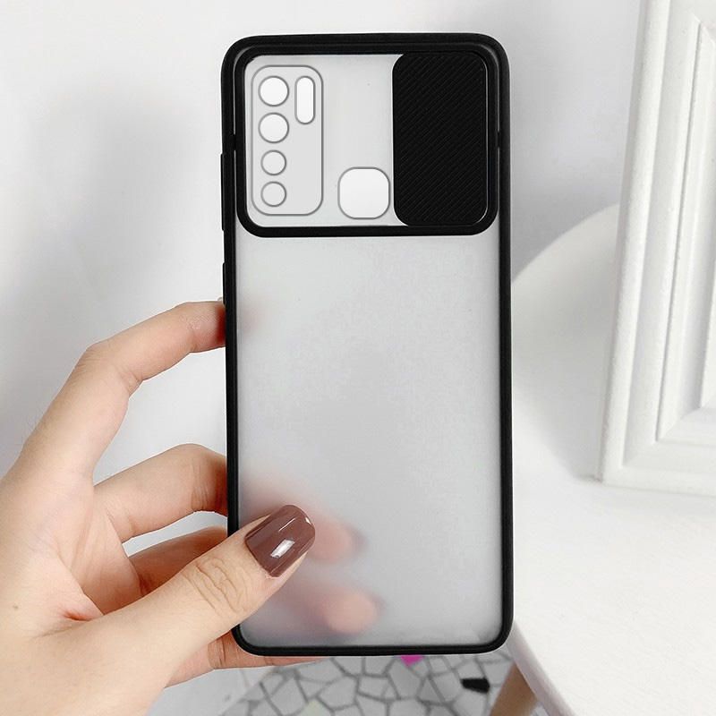 Slide Camera Protective Case Lens Protection Anti-fall Back Cover for oppo A53(2020)