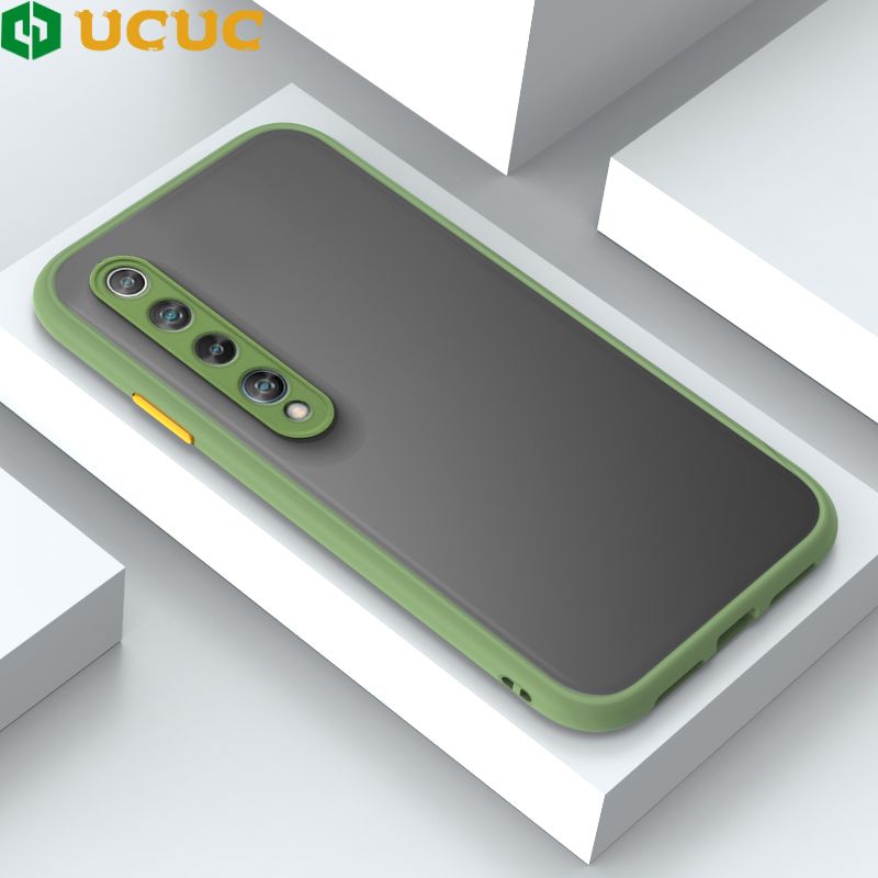 UCUC for Xiaomi MI 10 Back Cover Colour Frosted Transparent Hard Phone Case Thin Shockproof Full Cover Camera Protect Case