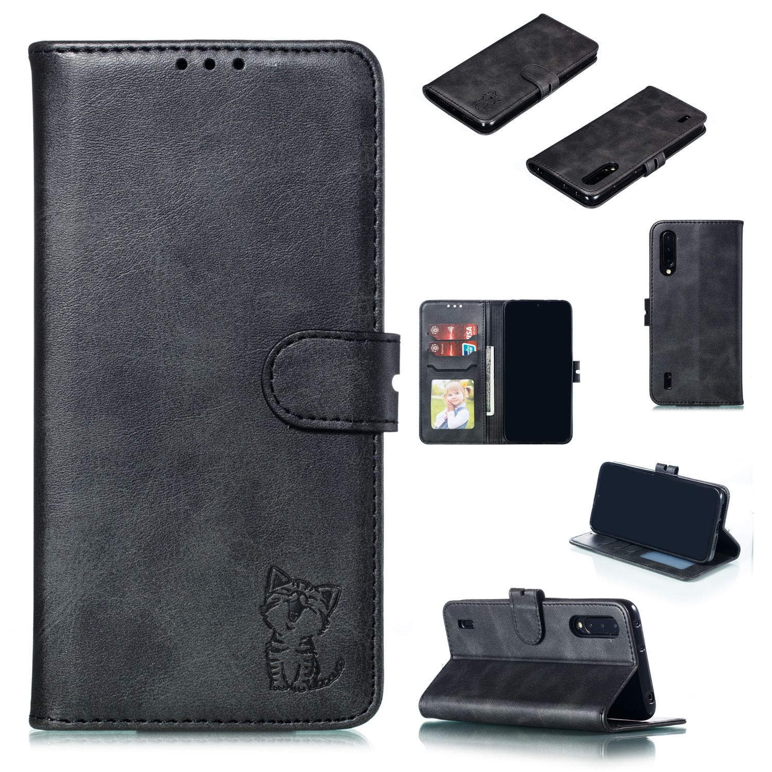 Yfashion PU Leather Cellphone Cover Mobile Phone Shell Cards  Slots Purse for XIAOMI CC9 CC9E