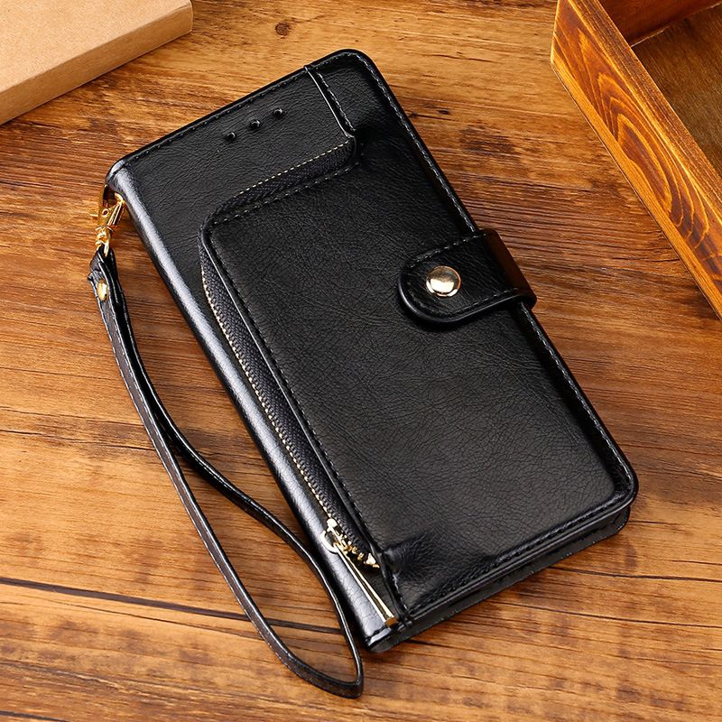 Case For OPPO A15s casing all-inclusive drop and shockproof flip wallet protective card holder case  Multifunctional mobile phone case wallet leather case(with hand strap)