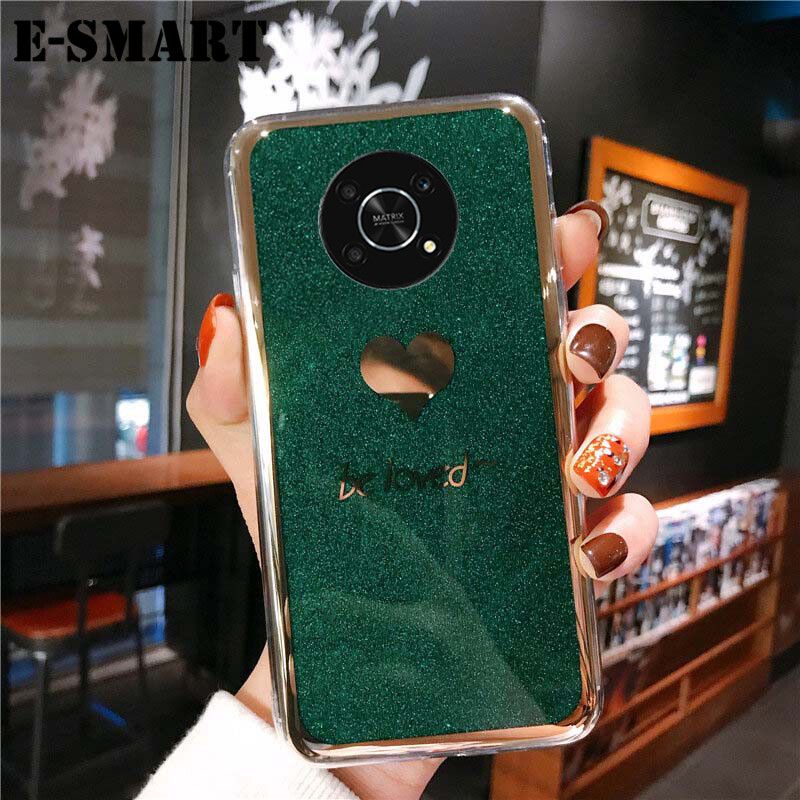 Phone Case Honor X9 Back Fashion Couple Cases Bling Gold Glitter Be Loved Soft Silicone Protector Cover Honor X9 Case