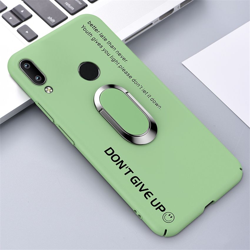 lthmy Ultra-thin Colorful Matte Hard PC Phone Case For Huawei Y9 2019 Magnetic Stand Cute Frosted Cover