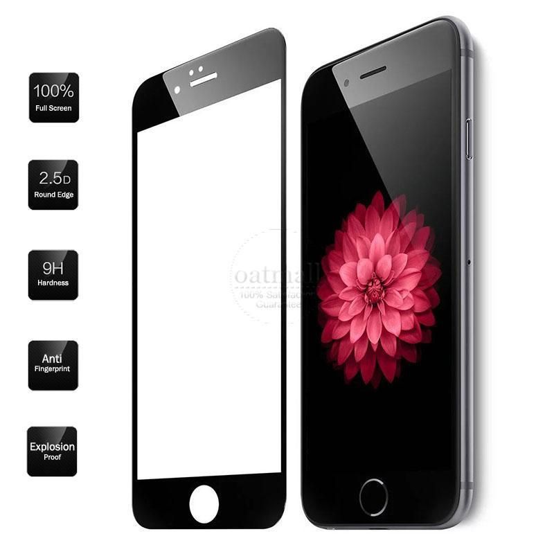 (100 % Original - Guaranteed) Apple iphone 6 Plus/ 6S Plus - 5D/6D Original Tempered Glass HD Screen Protector - Black