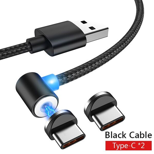!ACCEZZ L-Shape LED Magnet Fast Charger Cable Lighting For iPhone 11 X 7 8 Plus XS MAX XR Micro USB TypeC Magnetic Charge Cables