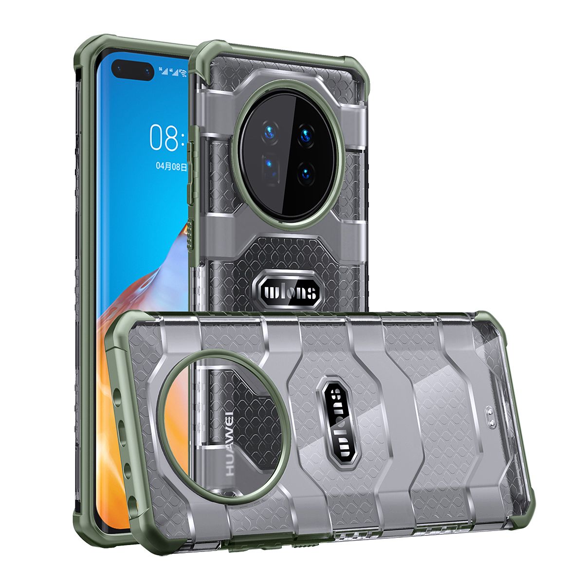 For Huawei Mate 40 Pro 2 in 1 Hybrid Translucent PC Back Reinforced Corners TPU Bumper Military Grade Drop Protection Cover