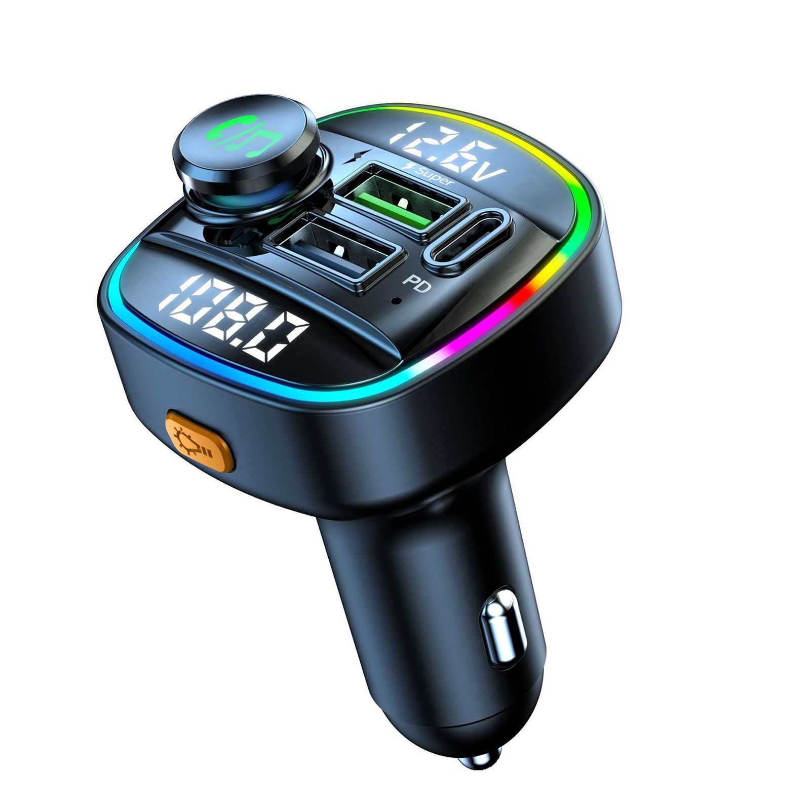Car MP3 Adapter Digital Tube Display Bluetooth-compatible Dual USB Fast Charger FM Transmitter