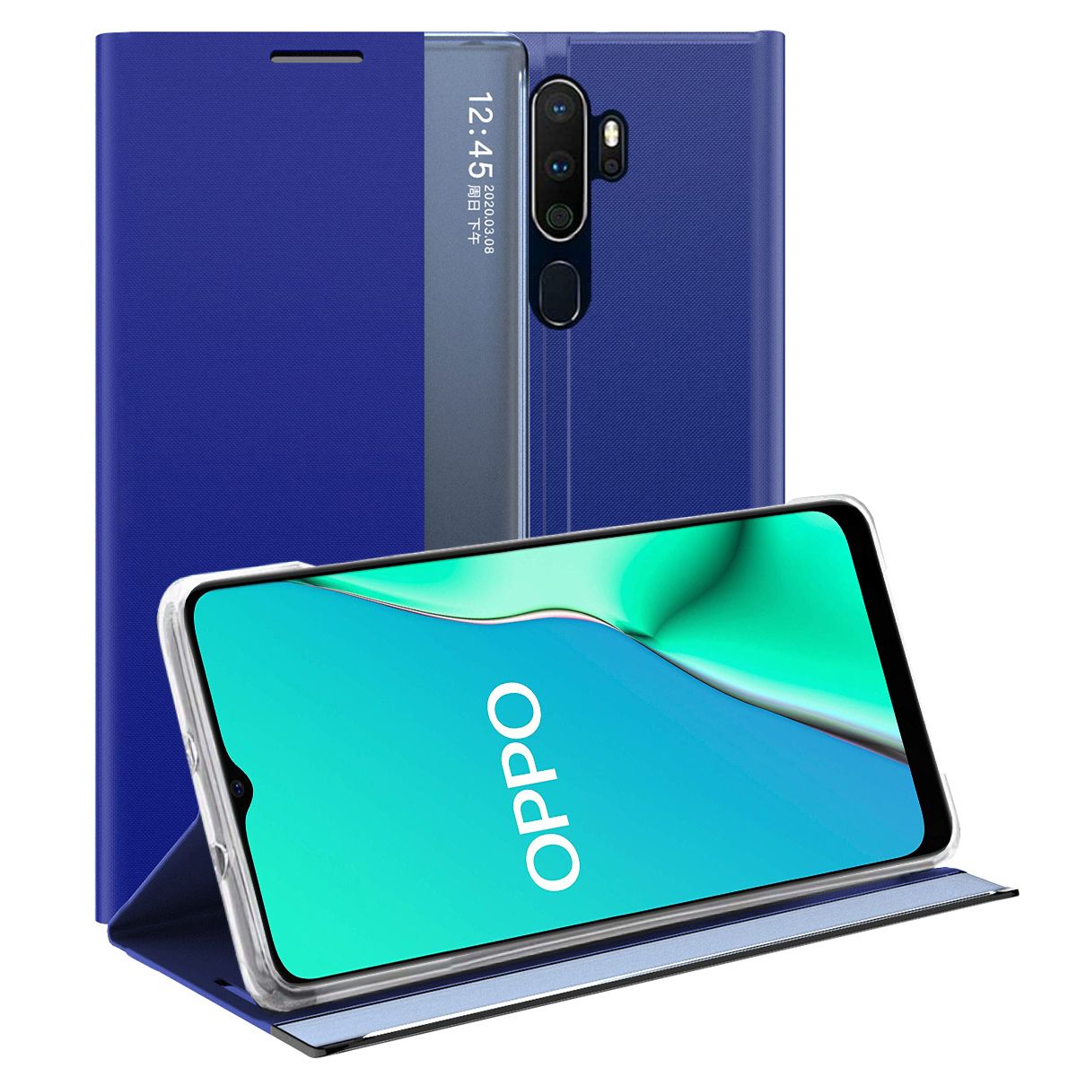 For OPPO A9 2020 Slim Smart Flip Leather Stand Case Cover