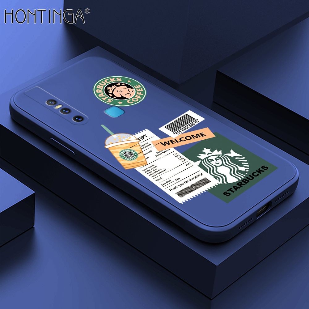 Hontinga for Vivo V15 Case Cartoon Popularity Phone Case Soft Square Edge Silicone Cases Full Lens Cover Shockproof Protection Cover
