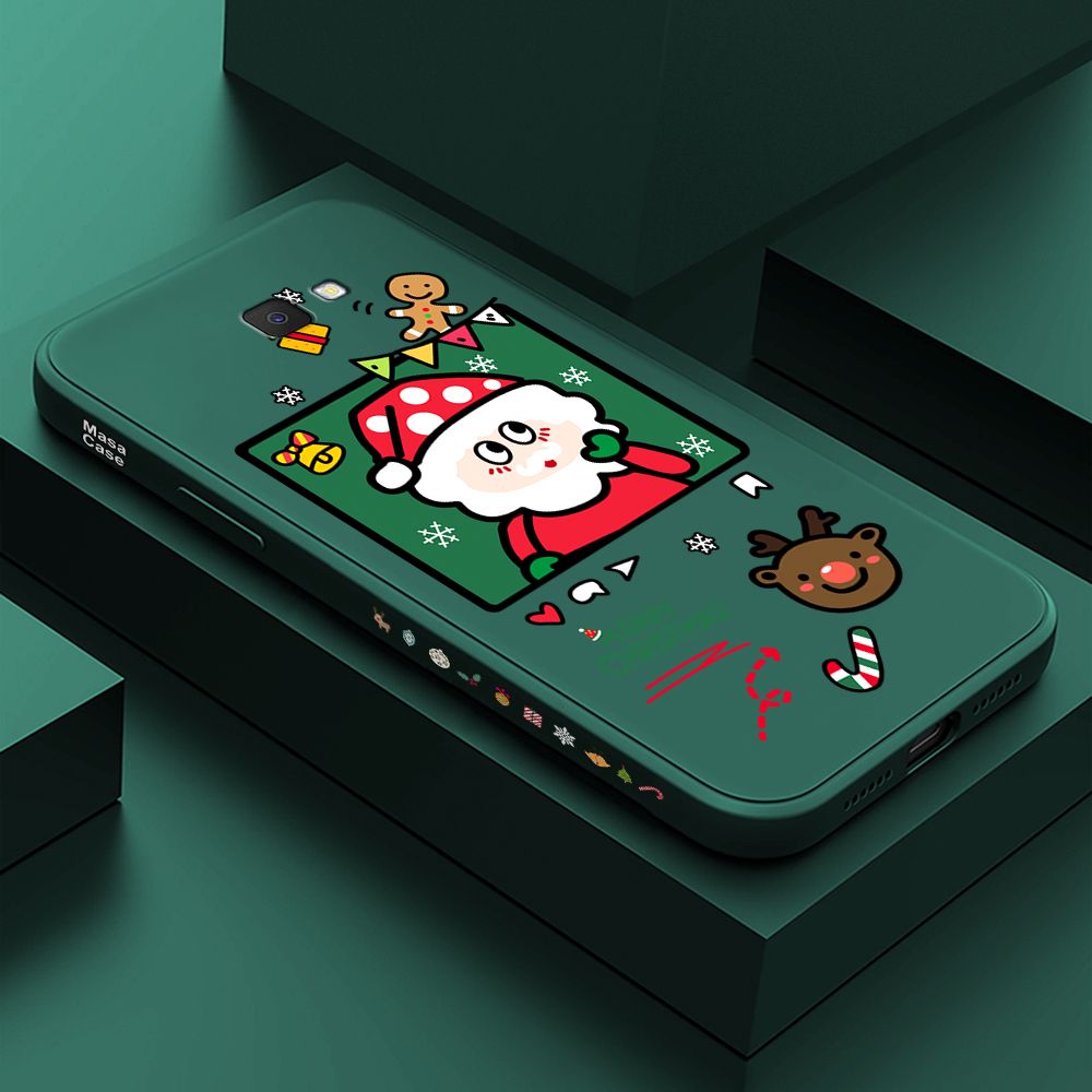 ZeroQiQi for Samsung J7 Prime Case Santa Claus Christmas Gifts Side Printing Cases Soft Liquid Silicone Phone Cover