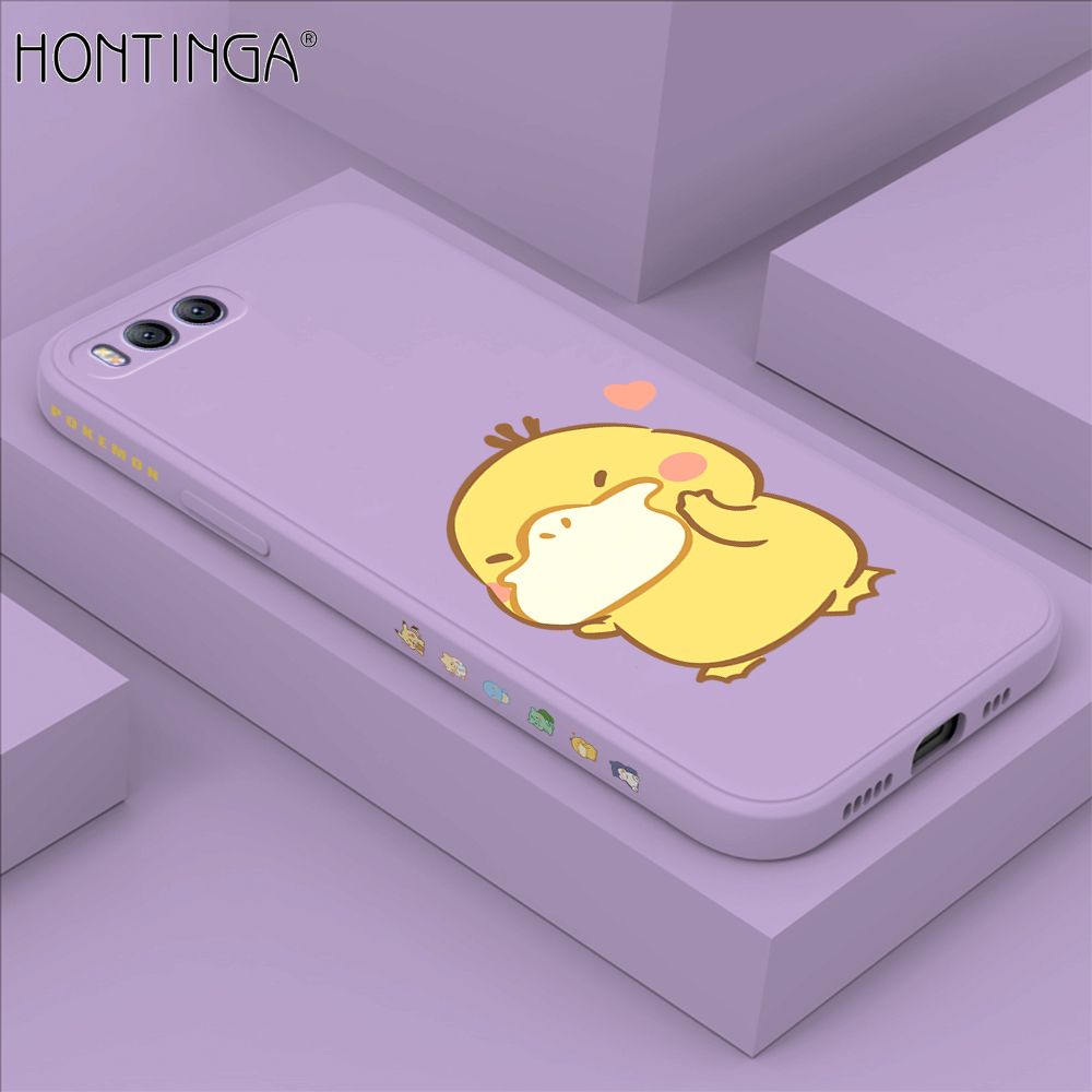 Hontinga for Xiaomi MI 6 A2 Case Side Design Trendy Cartoon Sign Back Cover Soft Square Edge Pattern Liquid Silicone Phone Cases