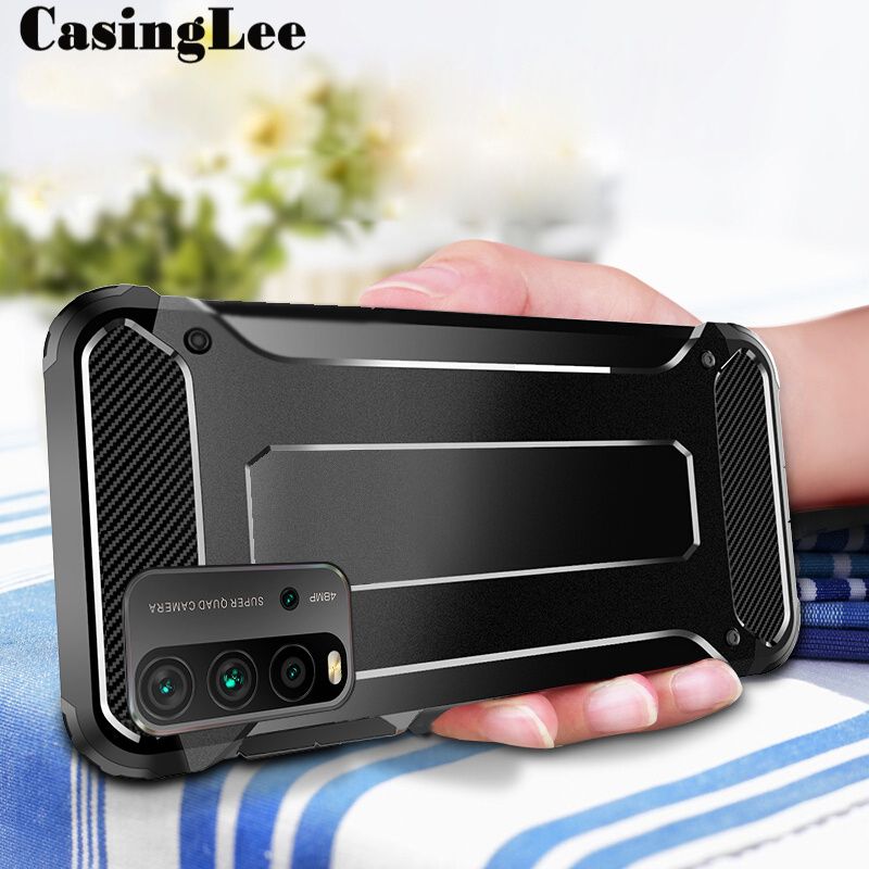 Casinglee For Redmi 9 Power Armor Phone Case Back Cover Soft Silicone Hard PC Hybrid Protector Back cover Redmi 9 Power Metal Style case Metal Style case